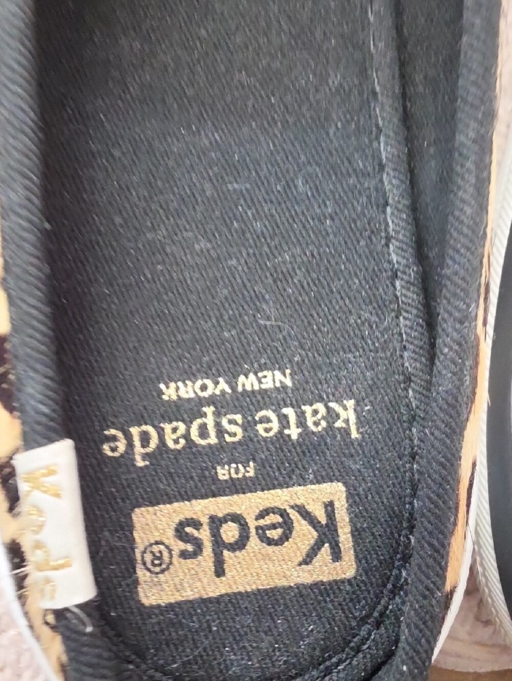 kate spade Leopard-Print Slip-On Sneakers in Tan and Black - Picture 5 of 5